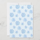 Winter Snowflake Stripes Boy Baby shower nodigt ui Kaart (Achterkant)