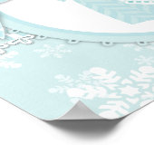 Winter Snowflake Stropdas Jumper Baby shower Banne Poster (Hoek)