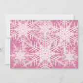 Winter Snowflake Sweet Sixteen Birthday Uitnodigin Kaart (Achterkant)