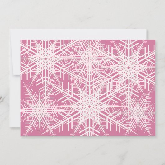 Winter Snowflake Sweet Sixteen Birthday Uitnodigin Kaart (Achterkant)