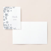 Winter Snowflake Swirl Dank je Folie kaart (Display)