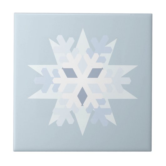 Winter Snowflake Tegeltje (Voorkant)