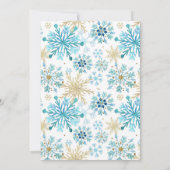 Winter Snowflake Theme Boy Baby shower Kaart (Achterkant)