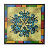 Winter Snowflake Tile Trivet Tegeltje (Voorkant)