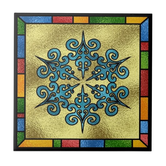 Winter Snowflake Tile Trivet Tegeltje (Voorkant)