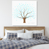 Winter Snowflake Tree Canvas Afdruk (Insitu (Slaapkamer))