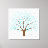 Winter Snowflake Tree Canvas Afdruk (Voorkant)