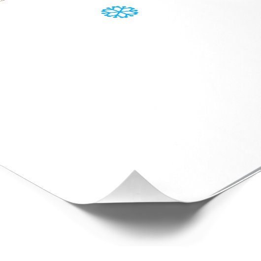 Winter Snowflake Tree Foto Afdruk (Hoek)