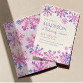 Winter Snowflake verjaardagsuitnodiging Kaart