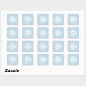 Winter Snowflake Vierkante Sticker (Vel)