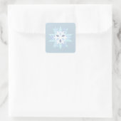 Winter Snowflake Vierkante Sticker (Tas)