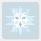 Winter Snowflake Vierkante Sticker (Voorkant)