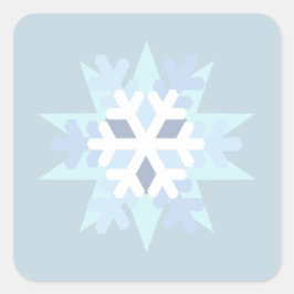 Winter Snowflake Vierkante Sticker