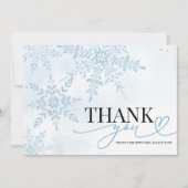 Winter Snowflake Vrijgezellenfeest Dank u kaart (Voorkant)