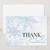 Winter Snowflake Vrijgezellenfeest Dank u kaart (Voorkant / Achterkant)