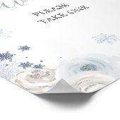 Winter Snowflake Vrijgezellenfeest Favors Poster (Hoek)
