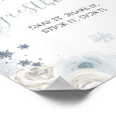 Winter Snowflake Vrijgezellenfeest Foto Gastboek Poster (Hoek)