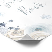Winter Snowflake Vrijgezellenfeest gastenboek Poster (Hoek)