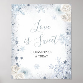 Winter Snowflake Vrijgezellenfeest Love Is Sweet Poster