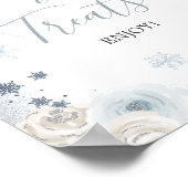 Winter Snowflake Vrijgezellenfeest Sweet Treats Poster (Hoek)