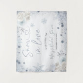 Winter Snowflake Vrijgezellenfeest Welkom Tapestry Wandkleed (Voorkant)