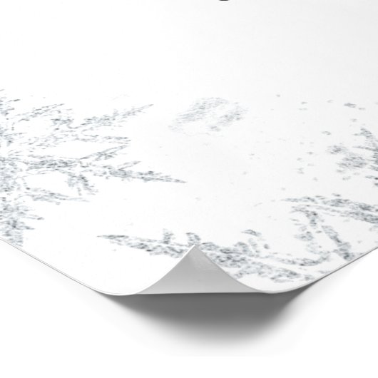 Winter Snowflake Vrijgezellenfeest Welkomstteken Poster (Hoek)