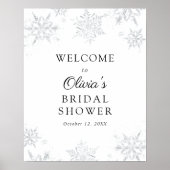 Winter Snowflake Vrijgezellenfeest Welkomstteken Poster (Voorkant)