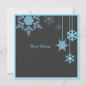 Winter Snowflake Weddenschap - blauw Kaart (Achterkant)