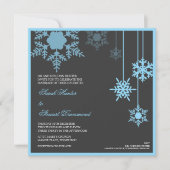 Winter Snowflake Weddenschap - blauw Kaart (Voorkant)