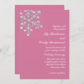 Winter Snowflake Weddenschap Kaart (Voorkant / Achterkant)