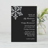 Winter Snowflake Weddenschap Kaart (Staand voorkant)