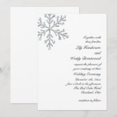 Winter Snowflake Weddenschap Kaart (Voorkant / Achterkant)