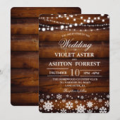 Winter Snowflake Weddenschap Kaart (Voorkant / Achterkant)