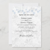 Winter Snowflake Weddenschap Kaart (Voorkant)