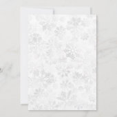 Winter Snowflake Weddenschap Kaart (Achterkant)