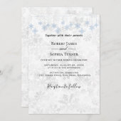 Winter Snowflake Weddenschap Kaart (Voorkant / Achterkant)