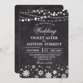 Winter Snowflake Weddenschap Kaart (Voorkant / Achterkant)