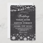 Winter Snowflake Weddenschap Kaart (Voorkant)