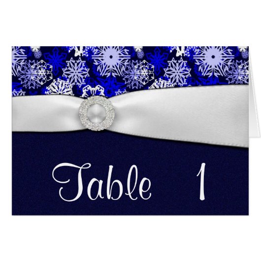 Winter Snowflake Weddenschapenkaarten (Voorkant Horizontaal)