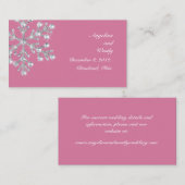 Winter Snowflake Weddenschapskaart Informatiekaartje (Voorkant / Achterkant)