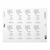 Winter Snowflake Weddenschapslabel Etiket (Full Sheet)