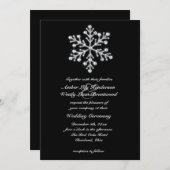 Winter Snowflake Wedding 2 Kaart (Voorkant / Achterkant)