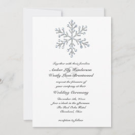 Winter Snowflake Wedding 2 Kaart