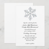 Winter Snowflake Wedding 2 Kaart (Voorkant / Achterkant)