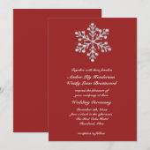 Winter Snowflake Wedding 2 Kaart (Voorkant / Achterkant)