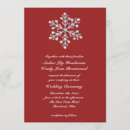 Winter Snowflake Wedding 2 Kaart