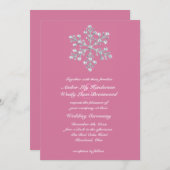 Winter Snowflake Wedding 2 Kaart (Voorkant / Achterkant)