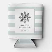 Winter Snowflake Wedding Favor Blikjeskoeler (Voorkant)