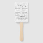 Winter Snowflake Wedding Handwaaier (Achterkant)