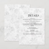 Winter Snowflake Wedding Informatiekaartje (Voorkant / Achterkant)